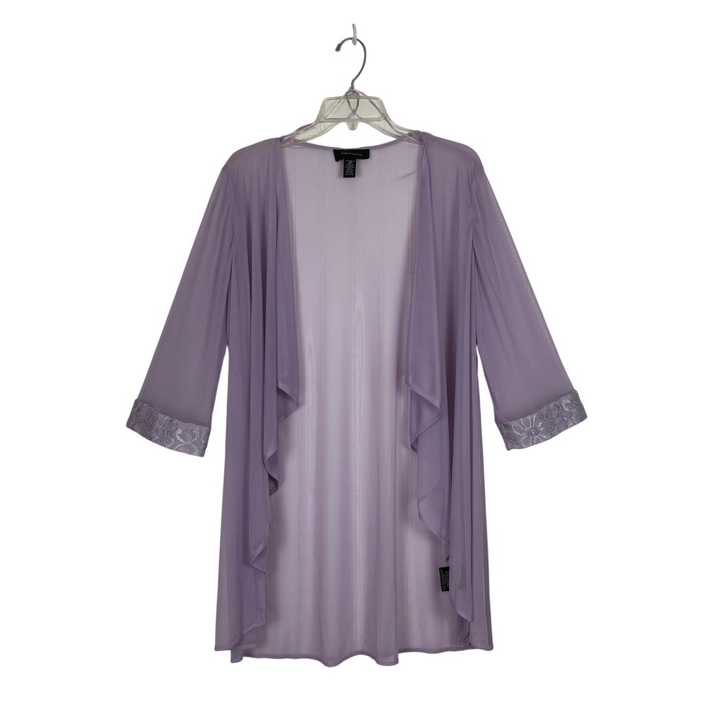 Lilac Sheer Duster Cardigan Purple Lace Open Formal Boho Summer Beach Women 12